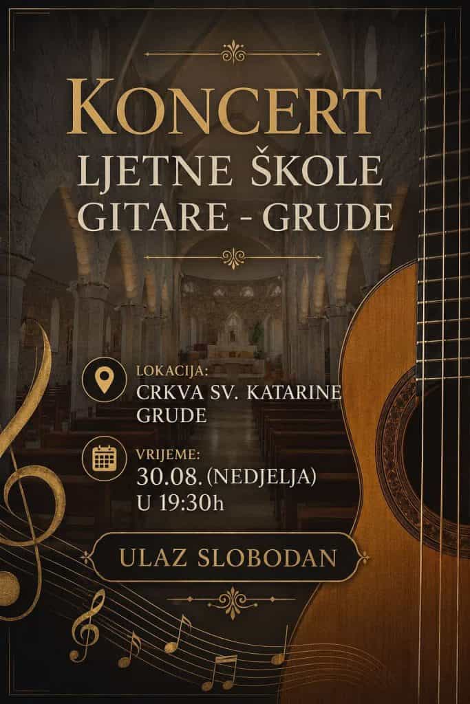 Ilustracija članka: U Grudama koncert ljetne škole gitare