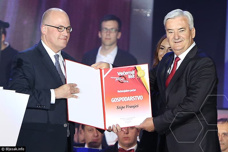 Ilustracija članka: Večernjakov pečat: Stipe Vranješ gospodarstvenik godine