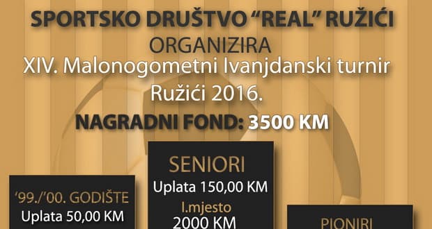 Ilustracija članka: NAJAVA: XIV. Ivanjdanski malonogometni turnir Ružići 2016.