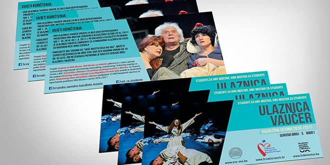 Ilustracija članka: Studentima 12 000 besplatnih ulaznica za predstave HNK Mostar