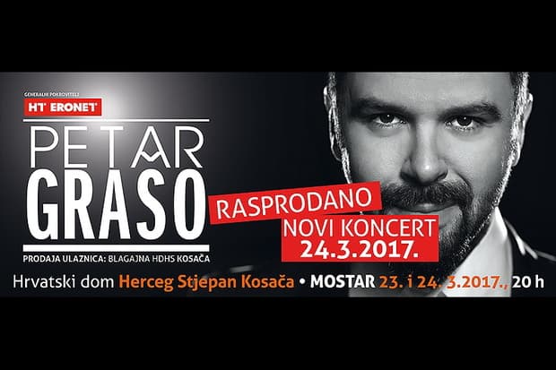 Ilustracija članka: Mostar dobiva još jedan koncert Petra Graše!