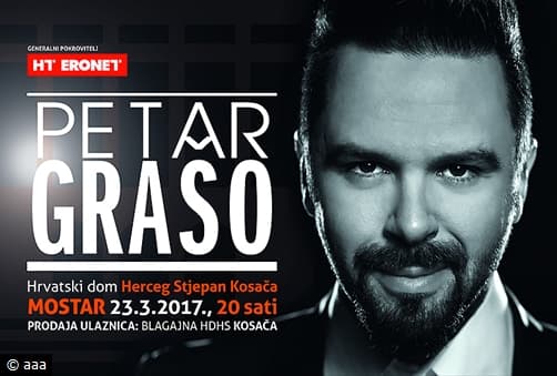 Ilustracija članka: Puštene u prodaju ulaznice za glazbeni spektakl u Mostaru: Veliki interes za koncert Petra Graše!