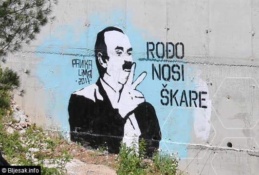 Ilustracija članka: Legendarni ”Rođo” dobio grafit u Širokom Brijegu