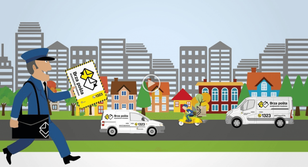 Ilustracija članka: Brza pošta HP Mostar sada i u video animaciji