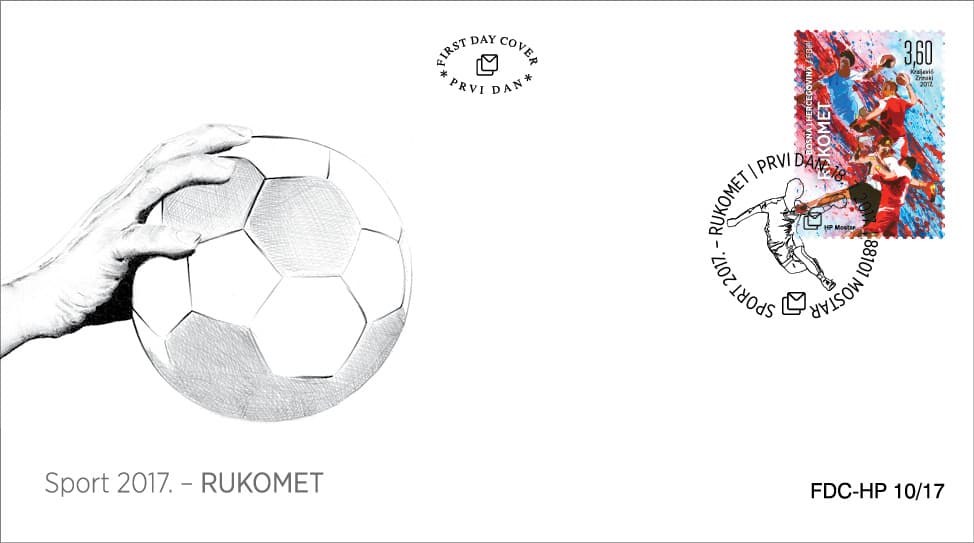Ilustracija članka: Prigodna marka HP Mostar „Sport 2017. – Rukomet“