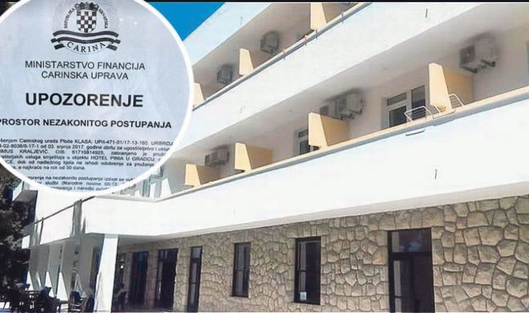 Ilustracija članka: Šok u Makarskoj: U hotel prepun gostiju, koji je bio rasprodan do rujna, upala Carinska uprava pa ga zatvorili i zapečatili