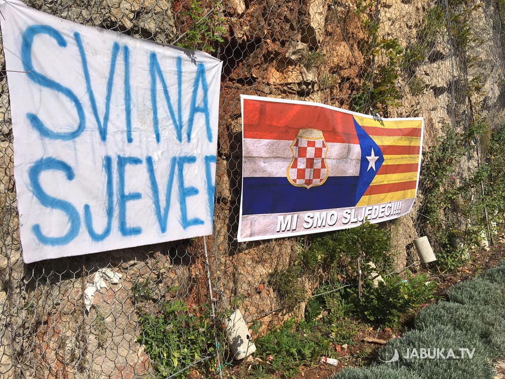 Ilustracija članka: I u Širokom Brijegu osvanula zastava Herceg-Bosne i poruka: “Mi smo sljedeći!!!”