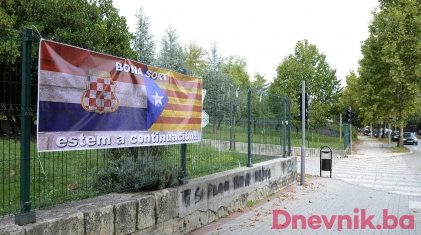 Ilustracija članka: U Mostaru osvanule zastave Herceg-Bosne i Katalonije s porukom: “Sretno, mi smo sljedeći!”