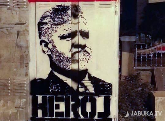 Ilustracija članka: Grafit generala Slobodana Praljka osvanuo u Širokom Brijegu