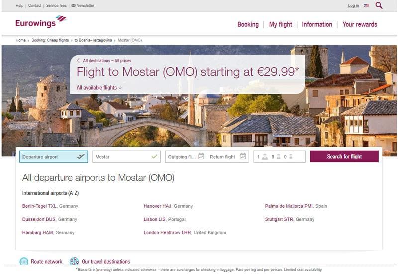 Ilustracija članka: Na proljeće iz Mostara letovi za Palma de Mallorcu, London, Lisabon…