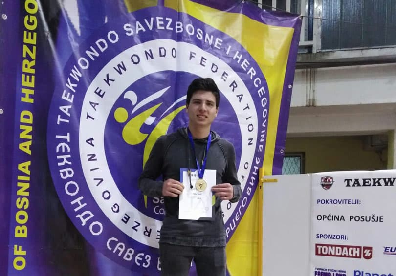 Ilustracija članka: Gruđanin Petar Tomić osvojio zlato na prvenstvu BiH u Taekwondo-u