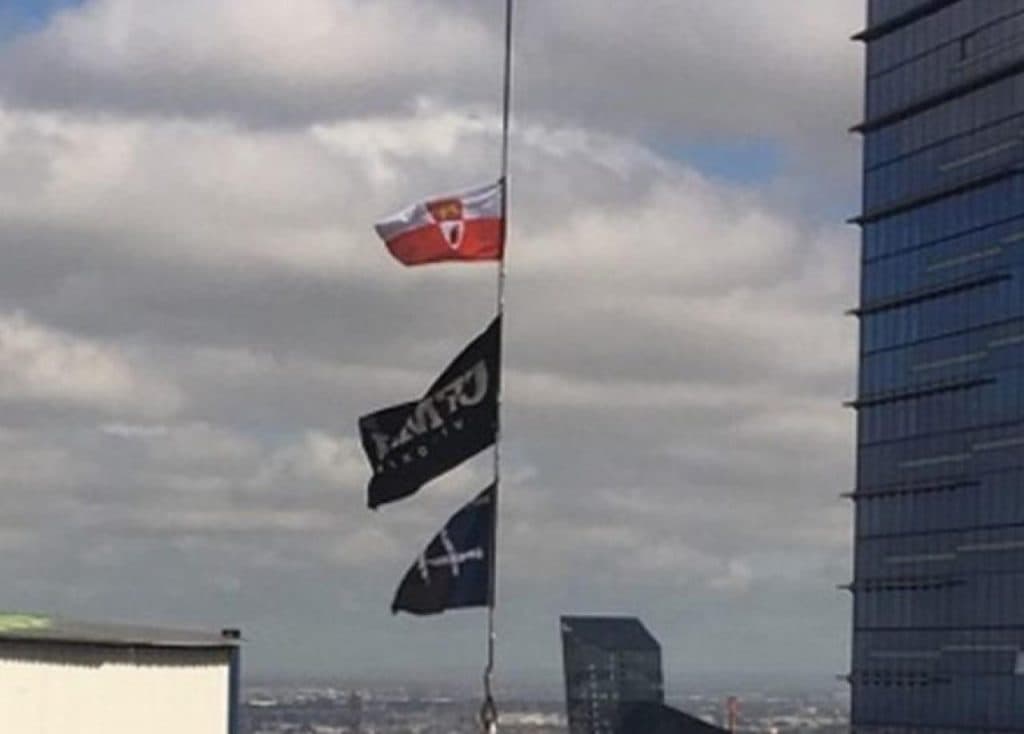 Ilustracija članka: Zastava općine Tomislavgrad na jednoj od najvećih zgrada u Melbourneu