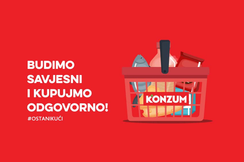 Ilustracija članka: Konzum narudžbe kupcima priprema unaprijed u cilju obavljanja što sigurnije kupovine