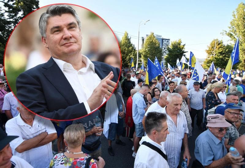 Ilustracija članka: Milanović o prosvjedima u Sarajevu: Nahuškana, unitaristička rulja