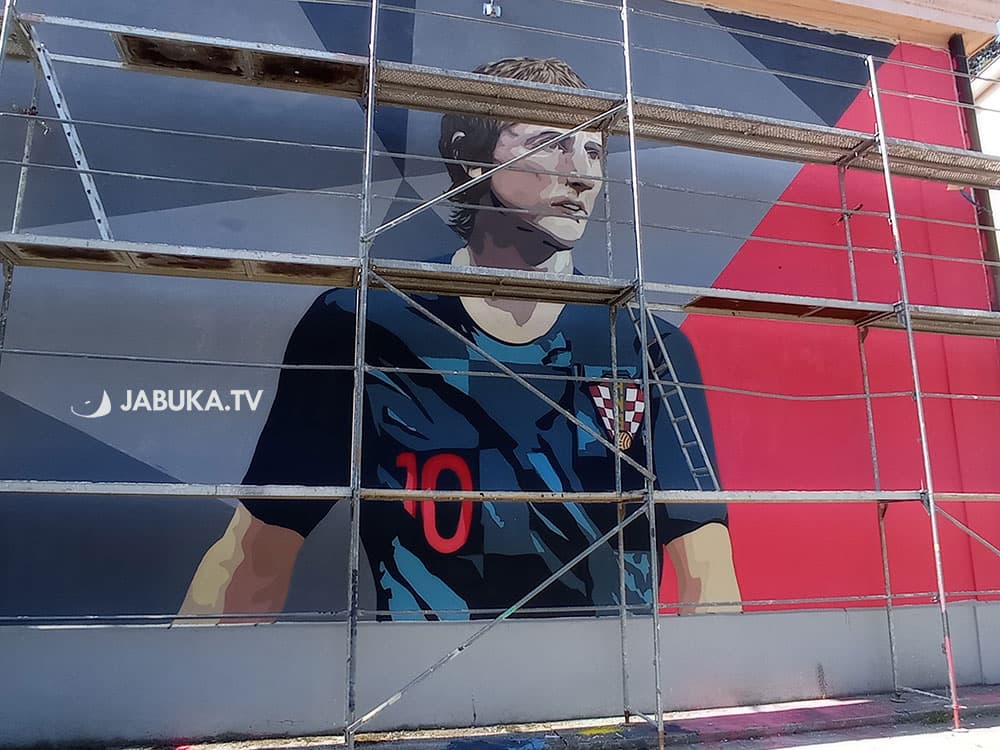 Ilustracija članka: Luka Modrić u Mostaru dobio veliki mural