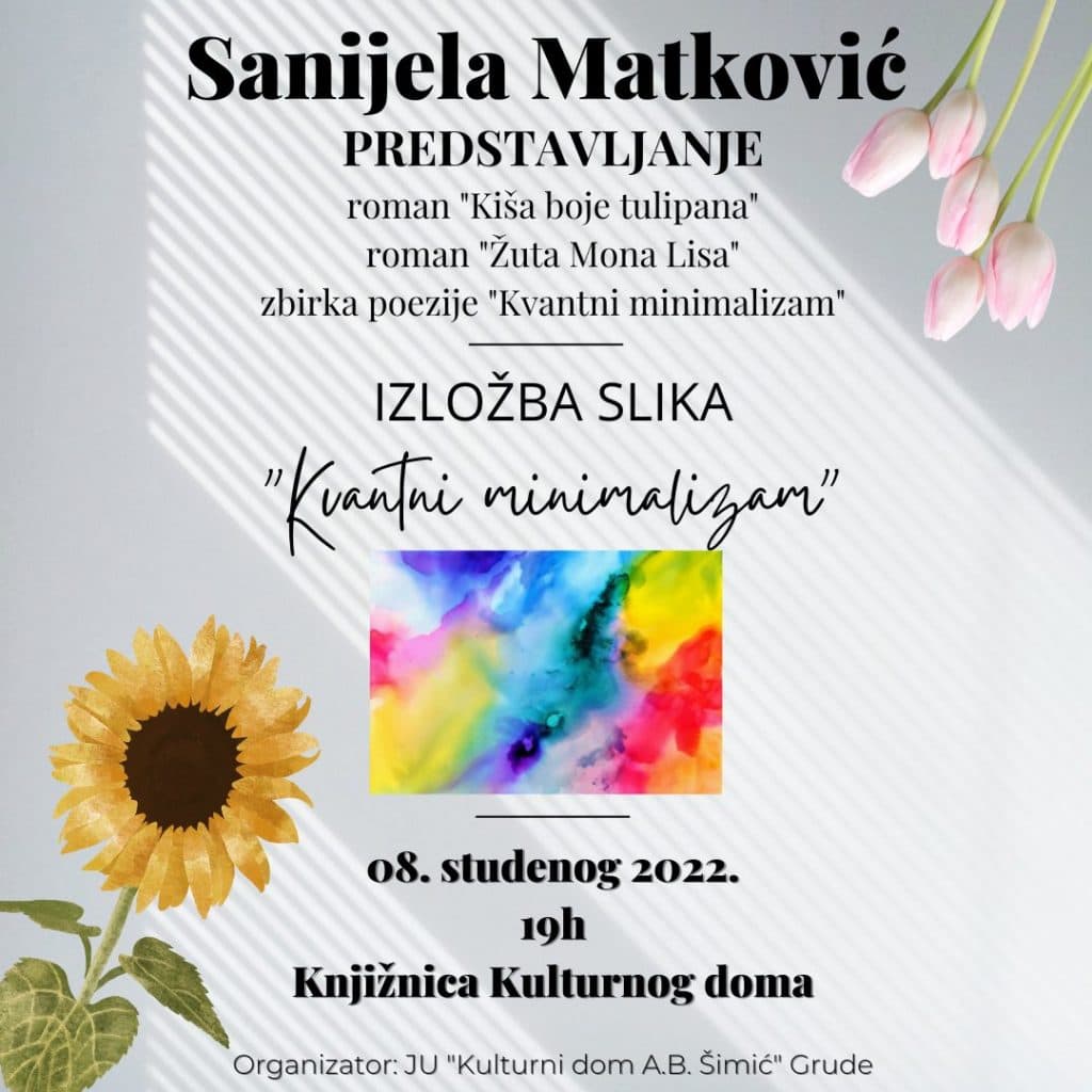 Ilustracija članka: U Grudama predstavljanje djela književnice Sanijele Matković