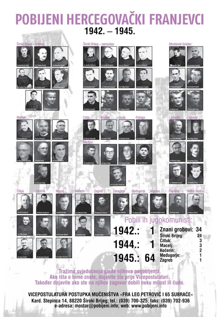 Ilustracija članka: Započinju ”Dani pobijenih hercegovačkih franjevaca”