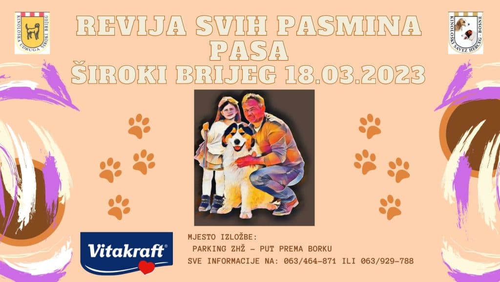 Ilustracija članka: NAJAVA: Revija svih pasmina pasa u Širokom Brijegu