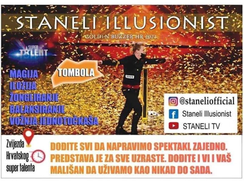 Ilustracija članka: Mađioničar i iluzionist Staneli stiže u Grude