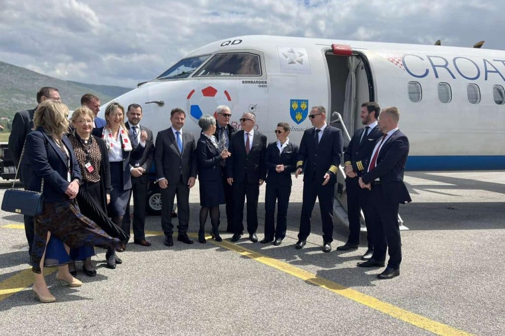 Ilustracija članka: Ponovno uspostavljeni letovi Zagreb -Mostar; U zračnu luku sletjeli putnici iz Zagreba