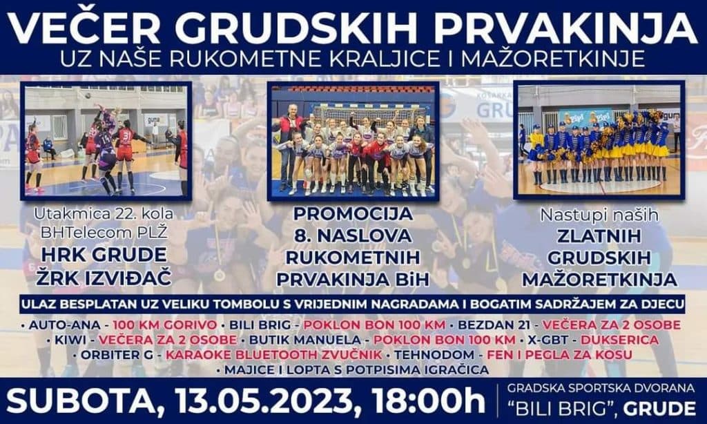 Ilustracija članka: HRK Grude: U subotu proslava osmog naslova prvaka BiH