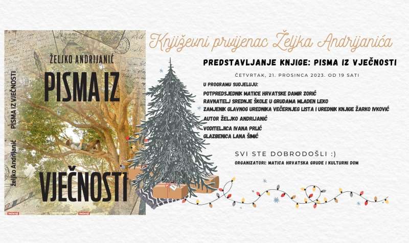 Ilustracija članka: Željko Andrijanić predstavlja svoj prvi roman u Grudama