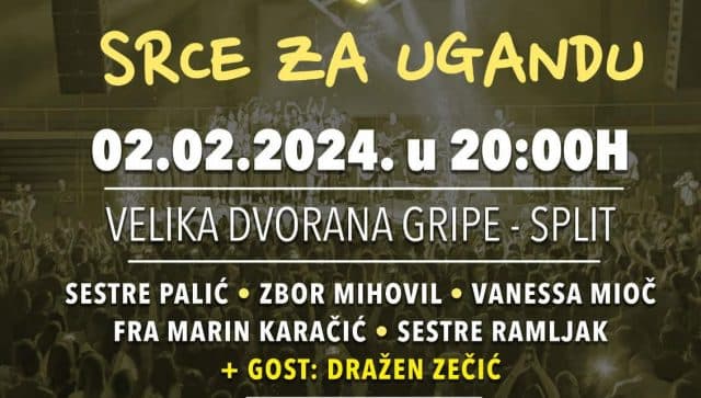 Ilustracija članka: Humanitarni koncert „Srce za Ugandu“ 2. veljače u Splitu: Pjesmom za izgradnju nove misije u Ugandi