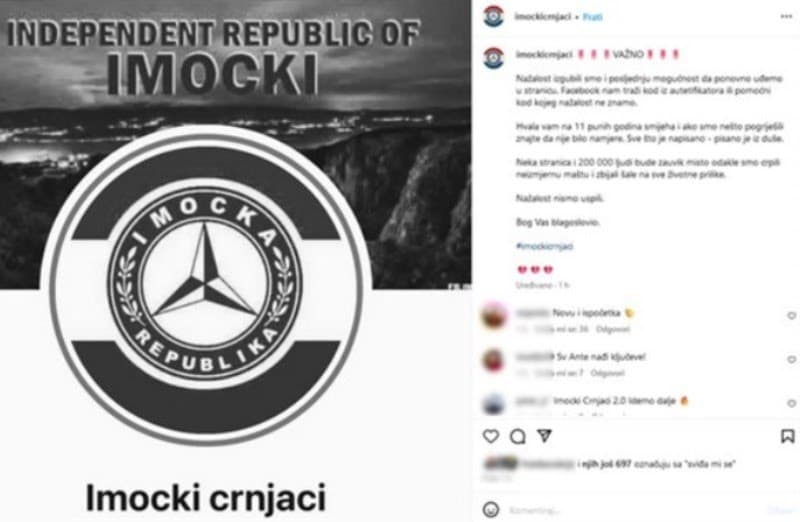 Ilustracija članka: Popularna stranica “Imocki crnjaci” više nije u funkciji