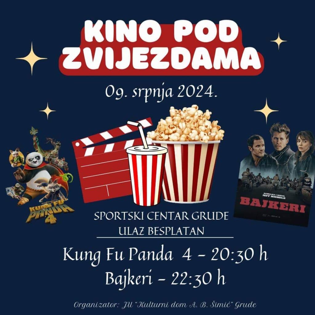 Ilustracija članka: NAJAVA: “Kino pod zvjezdama” u Grudama