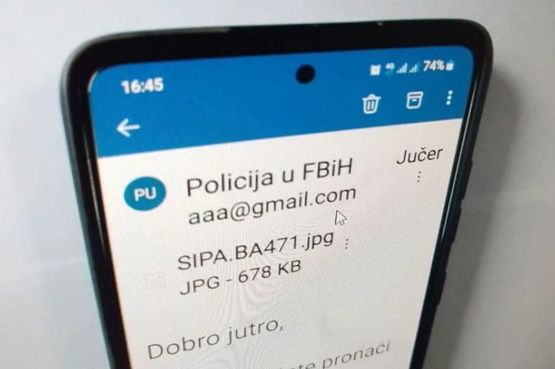 Ilustracija članka: MUP ŽZH upozorio na e-mail prijevare