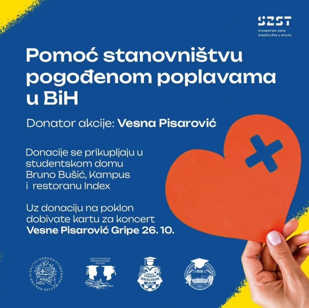 Ilustracija članka: Split: Studenti u humanitarnoj akciji za pomoć poplavljenim područjima