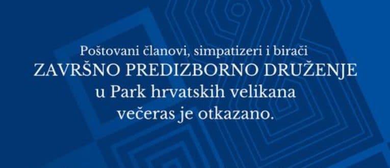 Ilustracija članka: Grudski HDZ otkazao završno druženje u Parku hrvatskih velikana