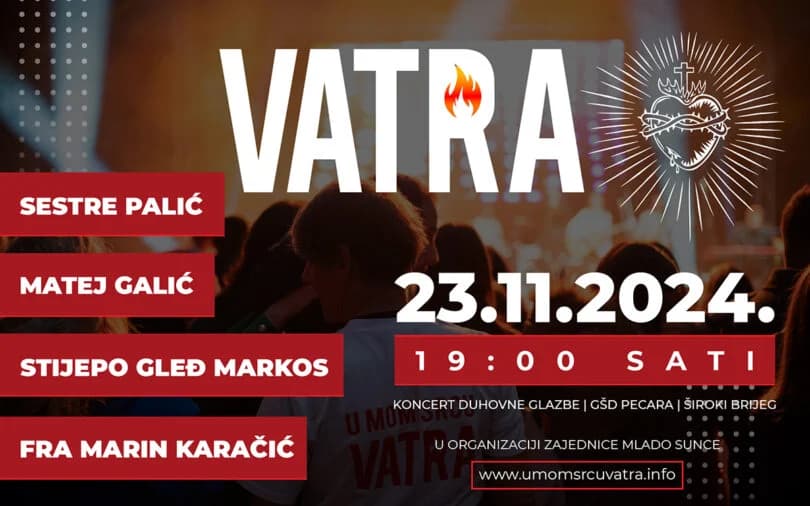 Ilustracija članka: Četvrti humanitarni koncert duhovne glazbe “Vatra” u Širokom Brijegu