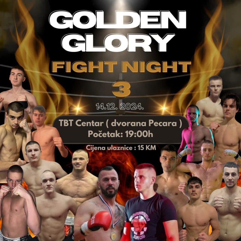 Ilustracija članka: Golden Glory Fight Night u subotu u Širokom Brijegu