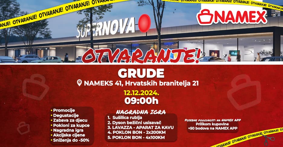Ilustracija članka: Veliko otvaranje: Namex stiže u Grude s nagradama, popustima, zabavom…