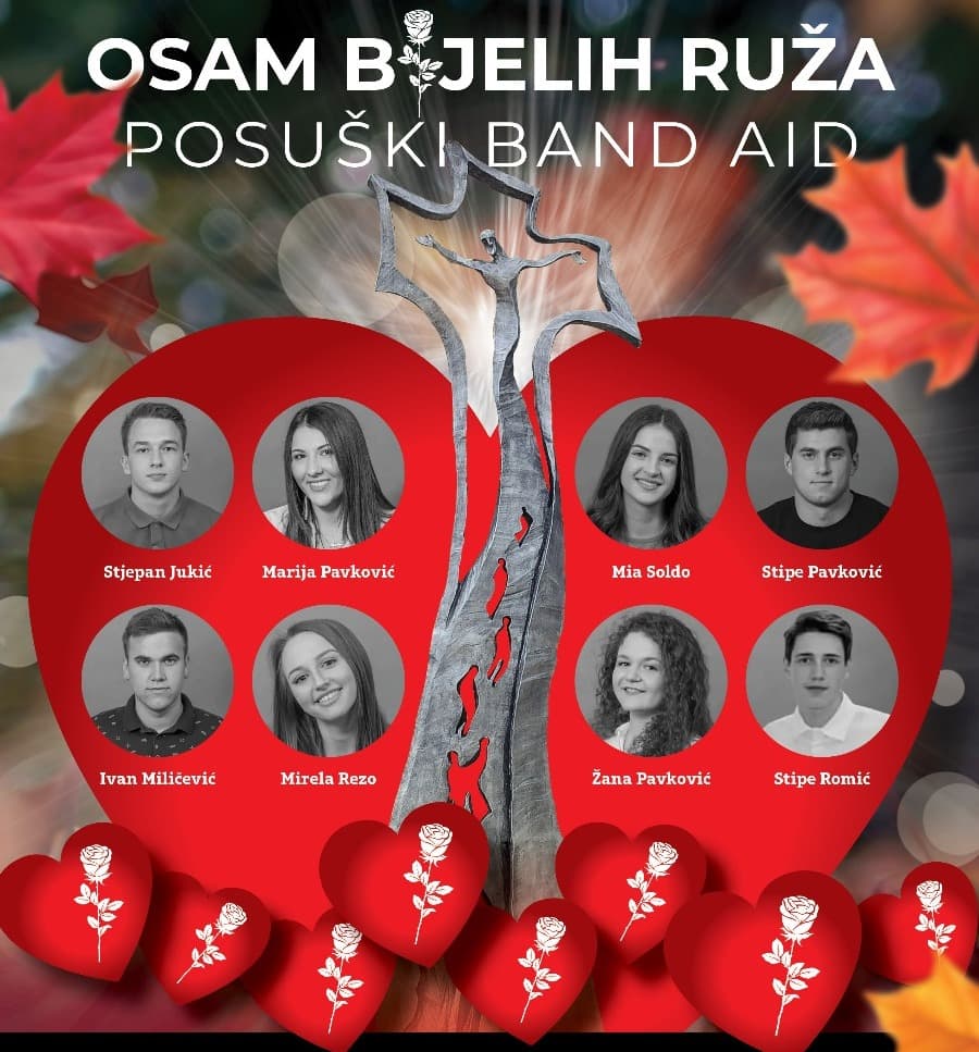 Ilustracija članka: NAJAVA: Promocija pjesme i videospota „Osam bijelih ruža” u spomen na 8 posuških anđela