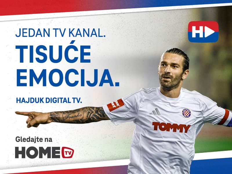 Ilustracija članka: Hajduk Digital TV u HOME.TV ponudi