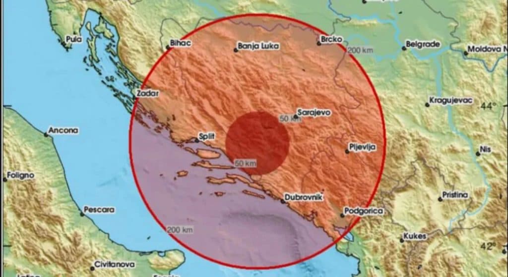 Ilustracija članka: Potres pogodio Hercegovinu: Epicentar kod Mostara