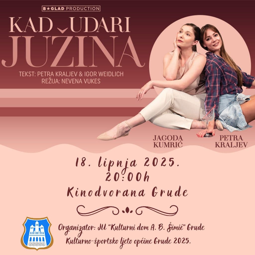 Ilustracija članka: Predstava “Kad udari južina” stiže u Grude: Hit komedija o prijateljstvu i životnim olujama