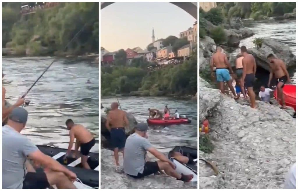 Ilustracija članka: VIDEO: Strani turist skočio sa Starog mosta, Mostarci ga pretukli!