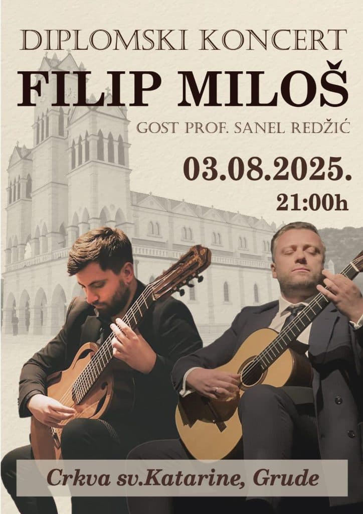 Ilustracija članka: U nedjelju diplomski koncert Filipa Miloša