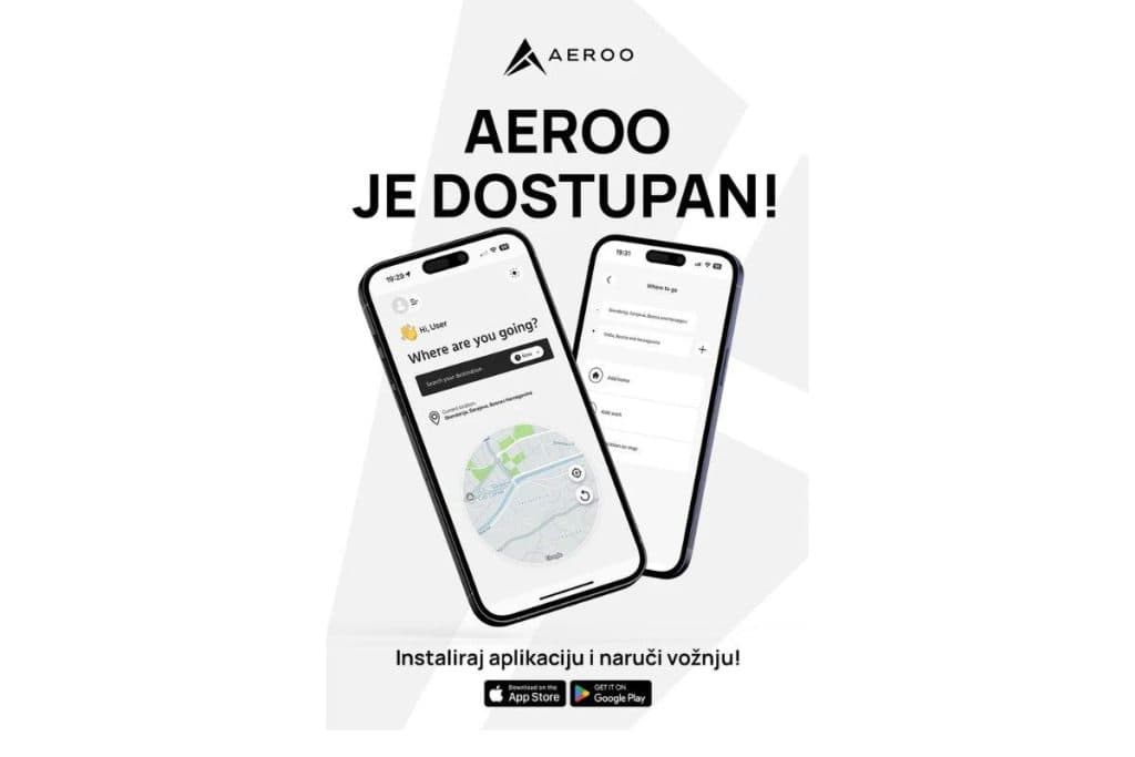 Ilustracija članka: Aeroo danas starta u Bosni i Hercegovini: nova dimenzija prijevoza dostupna građanima