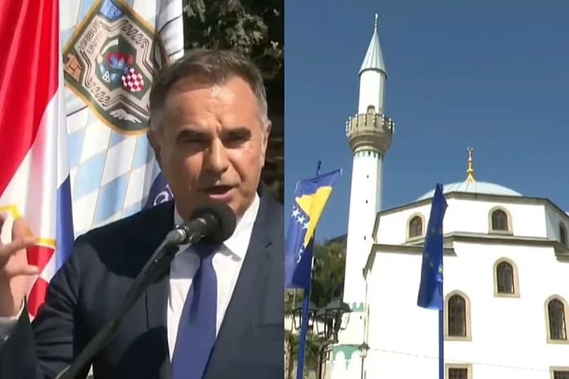 Ilustracija članka: Stanko Sopta prekinuo govor zbog ezana s džamije: “Pričekat ćemo da molitvu izraze naši partneri”