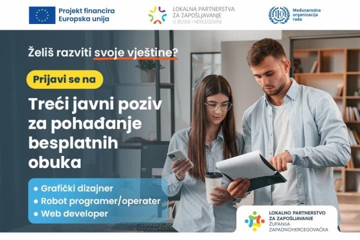 Ilustracija članka: Treći javni poziv nezaposlenim osobama za pohađanje obuka po programima osposobljavanja