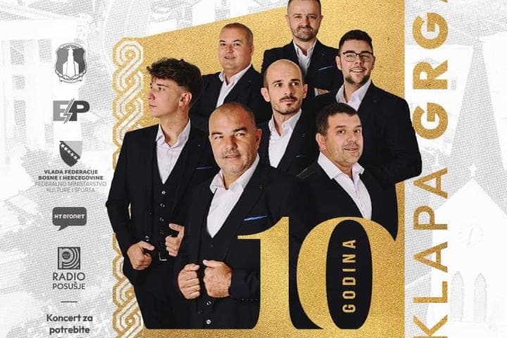 Ilustracija članka: Klapa Grga slavi deset godina postojanja velikim humanitarnim koncertom u Posušju!