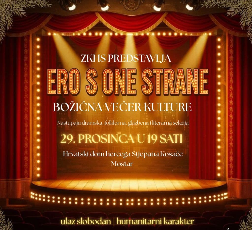 Ilustracija članka: ZKHS: Večer kulture u božićnom ruhu ponovno u Hercegovini