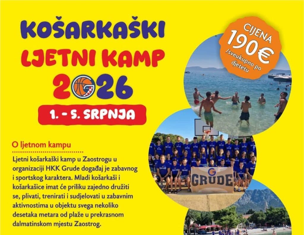 Ilustracija članka: HKK Grude organizira ljetni kamp u Zaostrogu