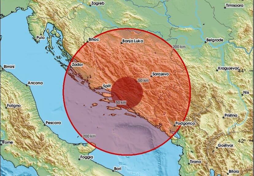Ilustracija članka: Potres uznemirio zapadnu Hercegovinu, epicentar kod Gruda