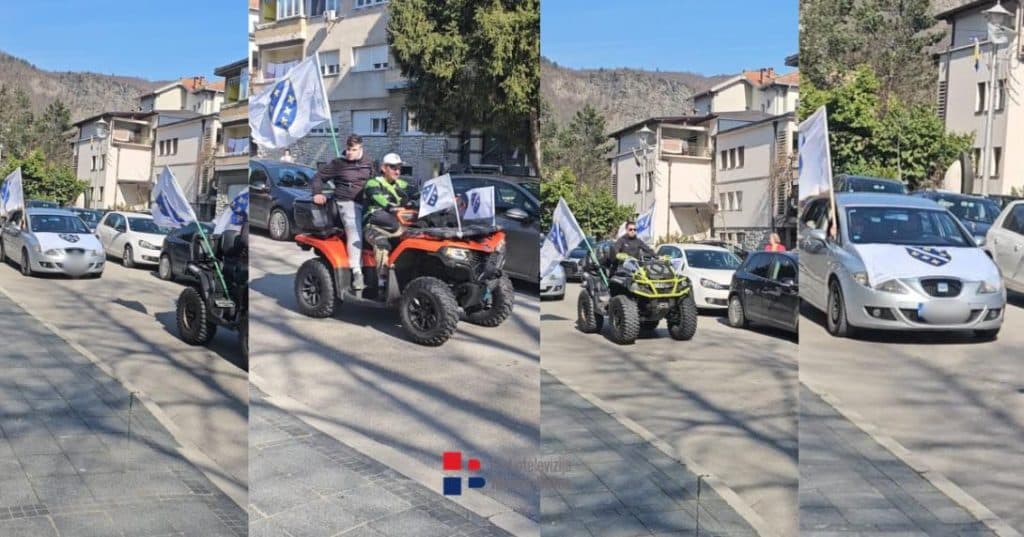 Ilustracija članka: Incident u Jablanici: Bošnjačkim zastavama uznemiravali vjernike tijekom mise za zatočene Hrvate pa napali svećenika