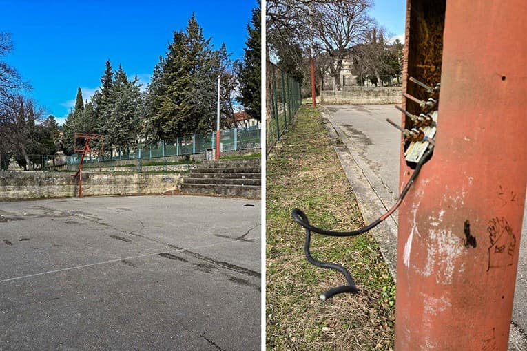 Ilustracija članka: Imotske škole sedam godina na sudu. Djeca imaju tjelesni na raspadnutom igralištu